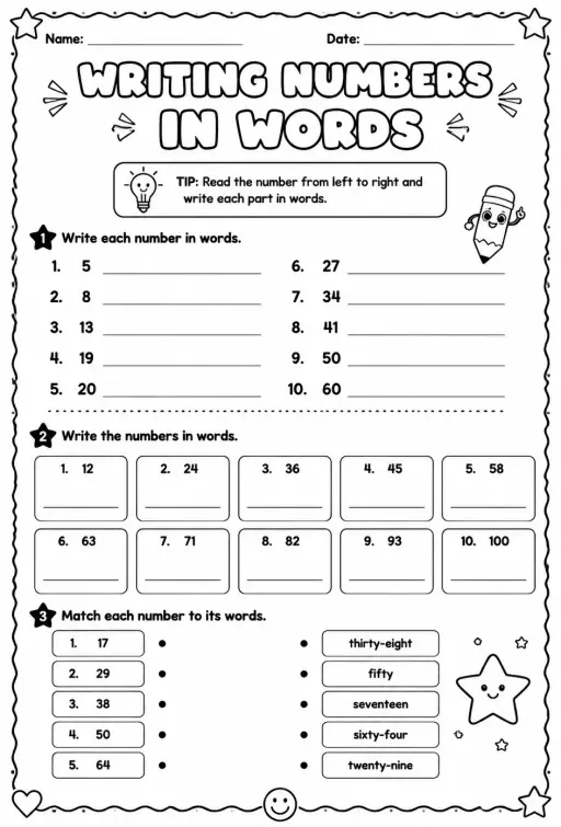Writing numbers in words - convert digits to words