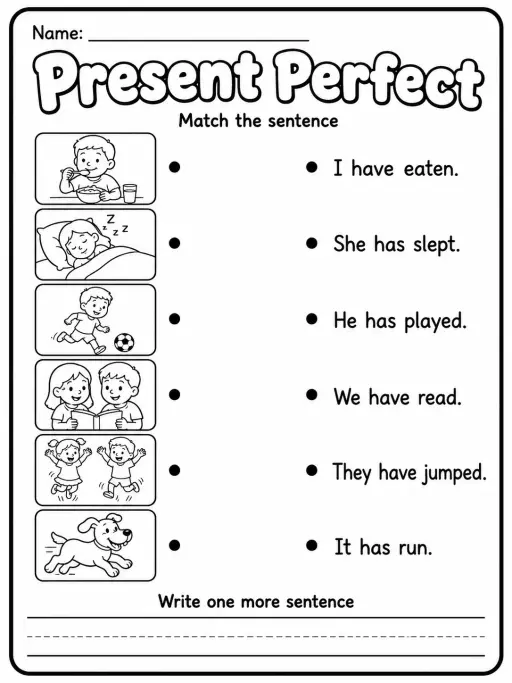 Present Perfect Worksheet Pack