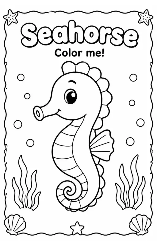 Seahorse Coloring Pages
