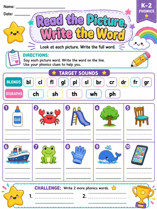 Read the Picture, Write the Word - Set 3