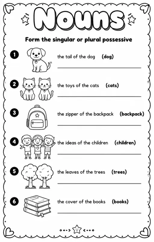 Form the singular or plural possessive