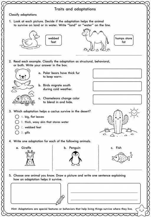 Classify adaptations