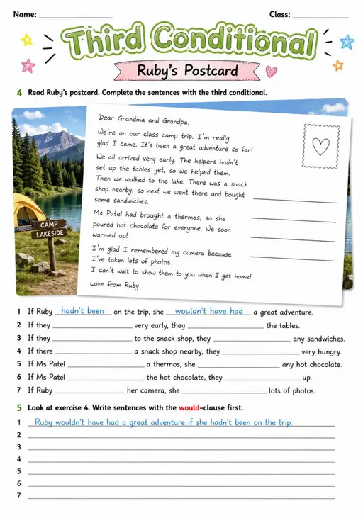 Third Conditional 3 | Grades 5-6 Grammar Worksheet