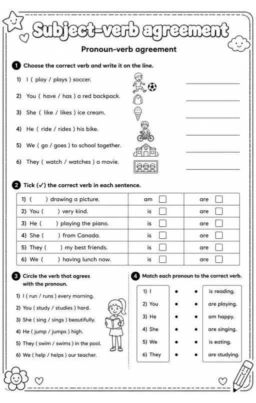 Pronoun-verb agreement