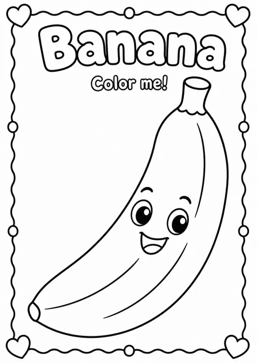 Banana Coloring Pages