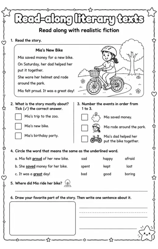 Read along with realistic fiction