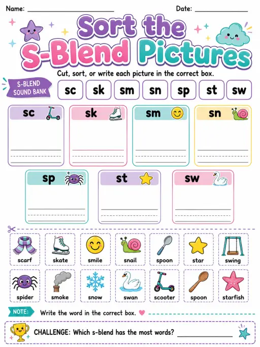 Sort the S-Blend Pictures