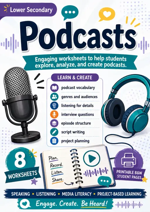 Podcasts Worksheet Pack