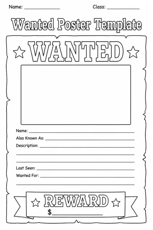 Wanted Poster Template