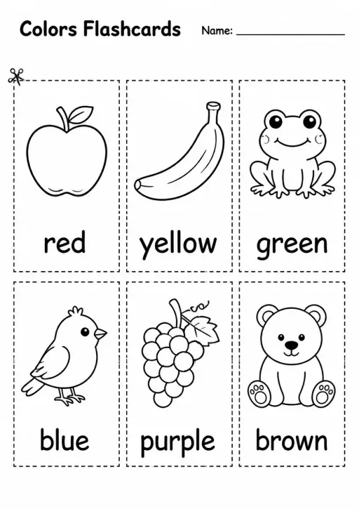 Colors Flashcards — Grade 1