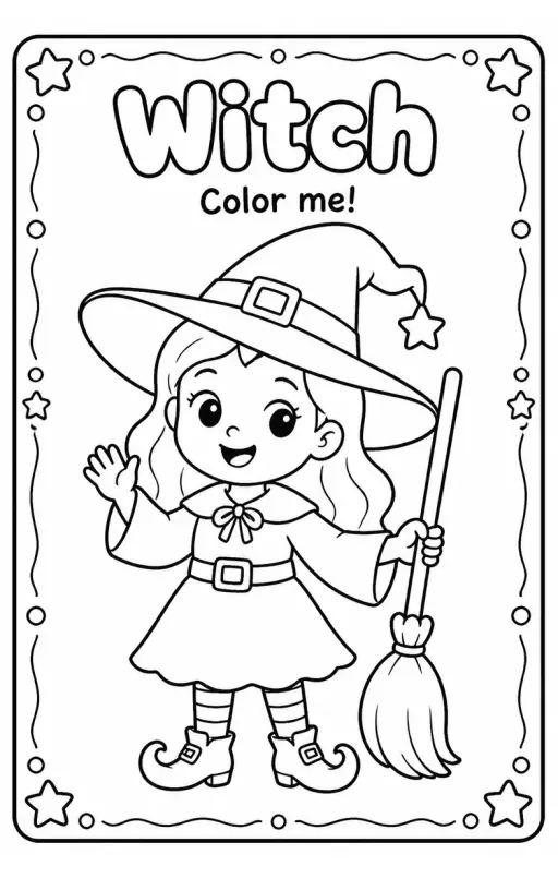 Witch Coloring Pages