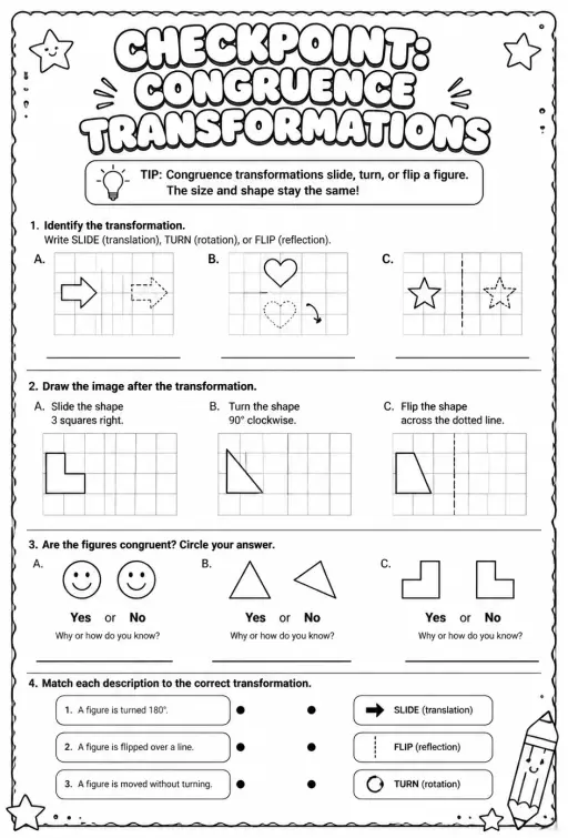Checkpoint: Congruence transformations