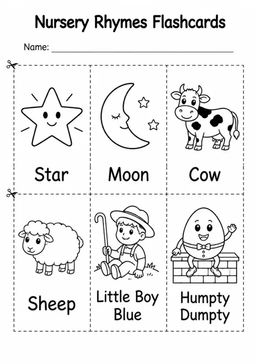 Nursery Rhymes Flashcards — Grade 1