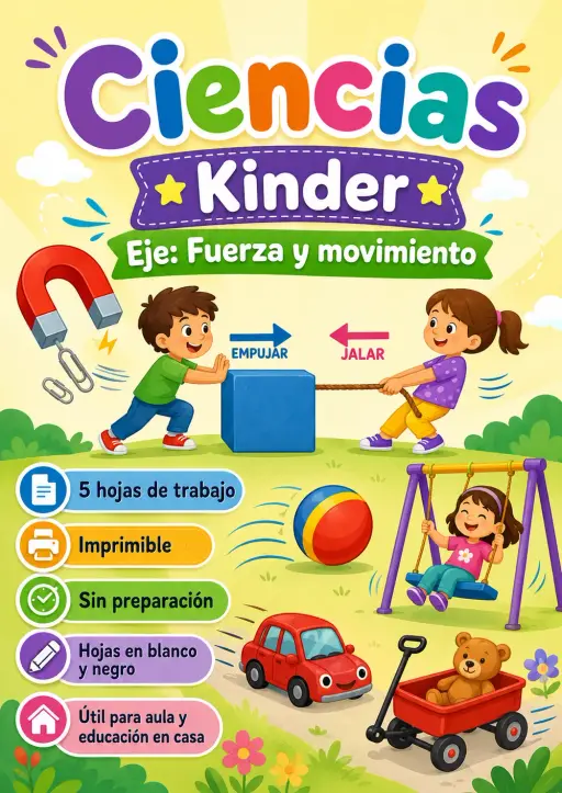 Kinder - Fuerza y movimiento - Paquete de ciencias en español