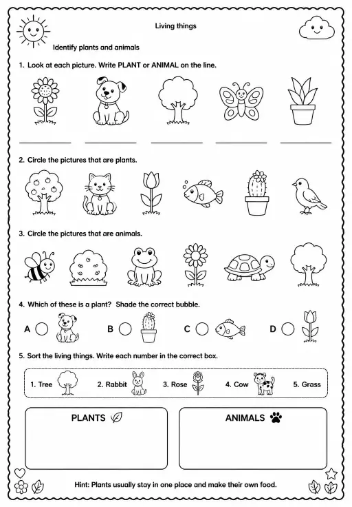 Identify plants and animals