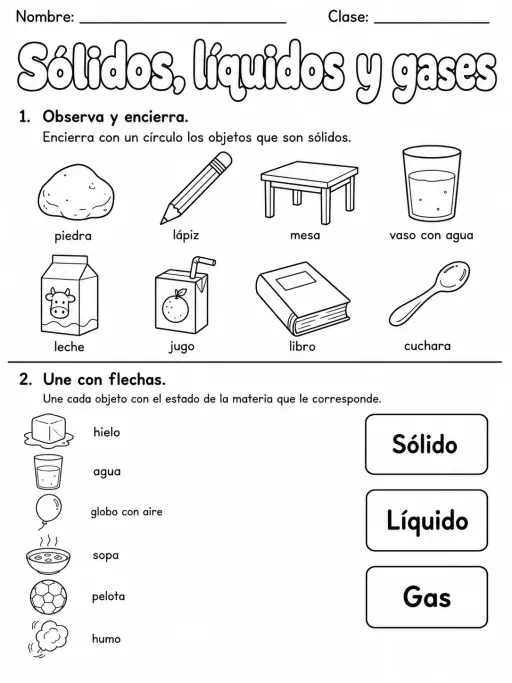 3.º grado - agua y medio ambiente - Paquete de fichas - Conjunto 2