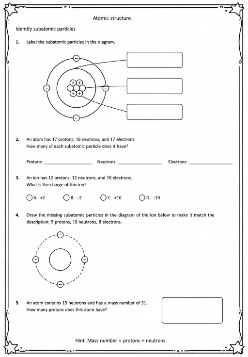 Identify subatomic particles