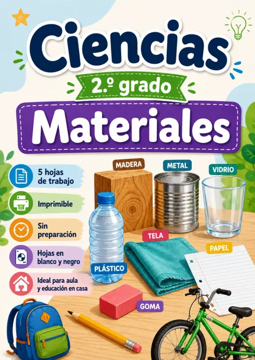 2.º grado - Materiales - Paquete de ciencias en español