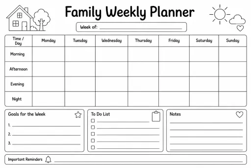 Family Weekly Planner