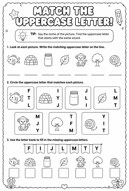 Choose the uppercase letter that matches: F, I, J, L, M, T, Y