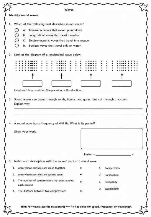 Identify sound waves