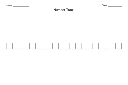 Number Track (Blank)