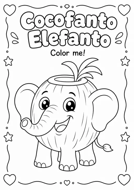 Cocofanto Elefanto Coloring Pages