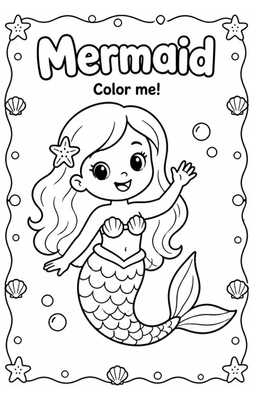 Mermaid Coloring Pages