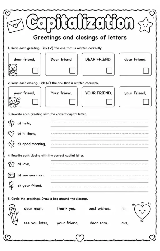 Greetings and closings of letters