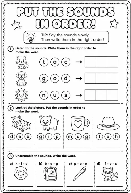 Put the sounds in order