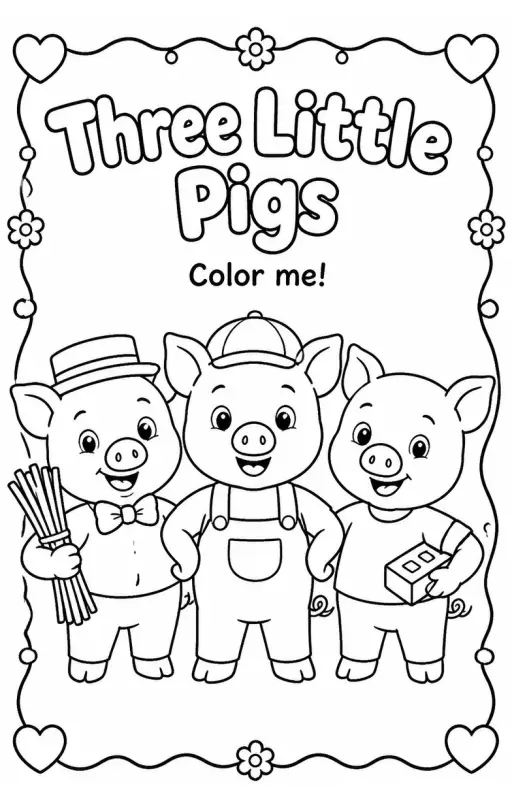 Three Little Pigs Coloring Pages