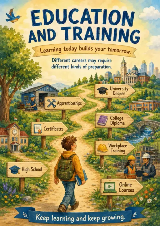 Education and Training Careers Infographic