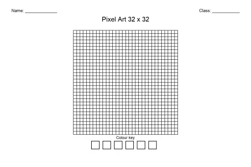 Pixel Art Grid 32x32 (Blank)