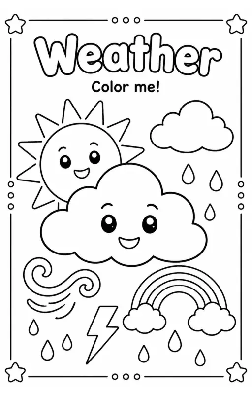 Weather Coloring Pages