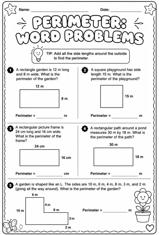 Perimeter: word problems