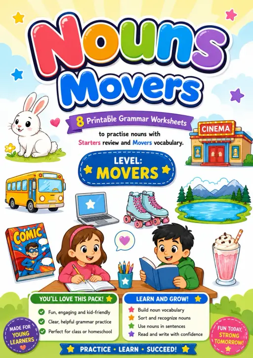 Nouns Movers Grammar Worksheet Pack