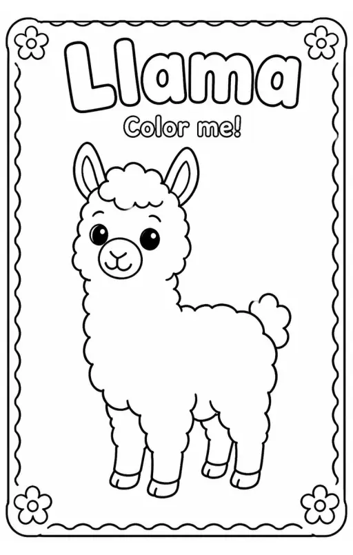 Llama Coloring Pages