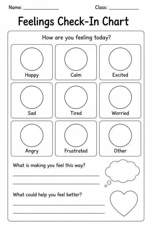 Feelings Check-In Chart