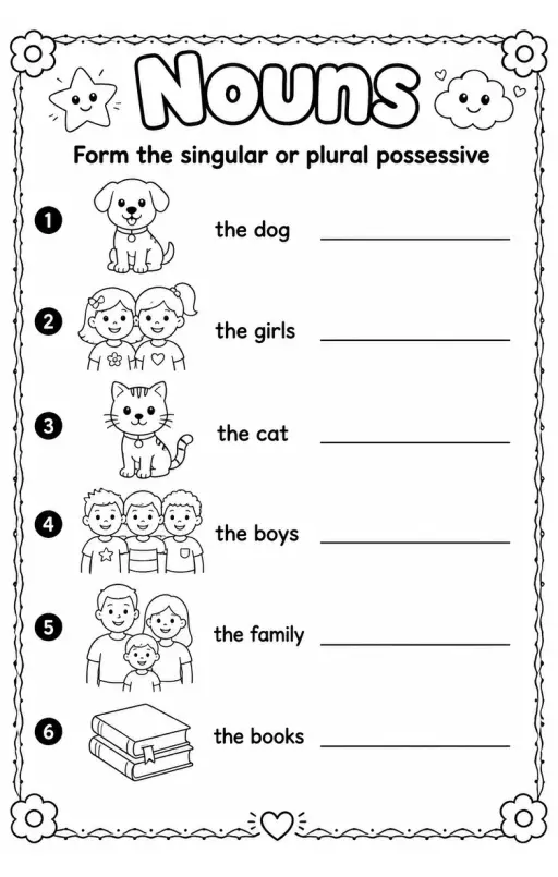 Form the singular or plural possessive