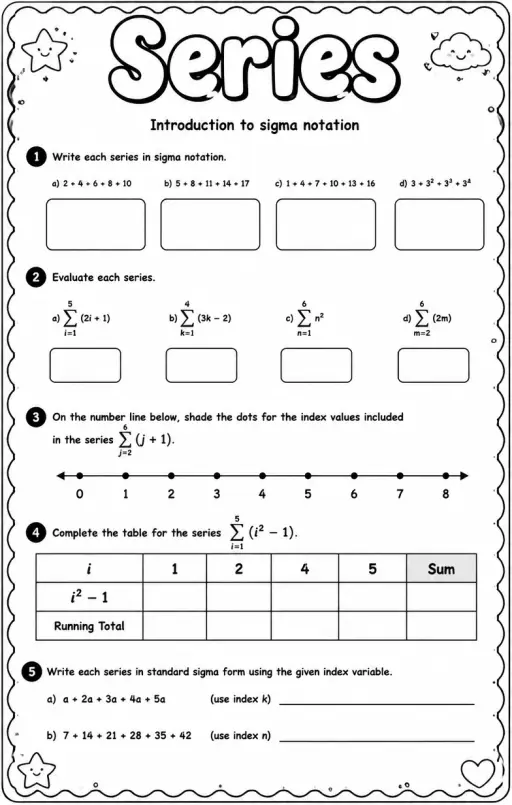 Introduction to sigma notation