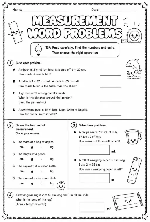 Measurement word problems