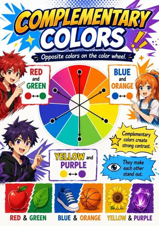 Complementary Colors Color Theory Infographic