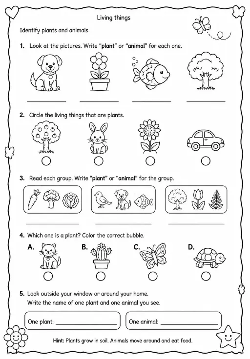 Identify plants and animals