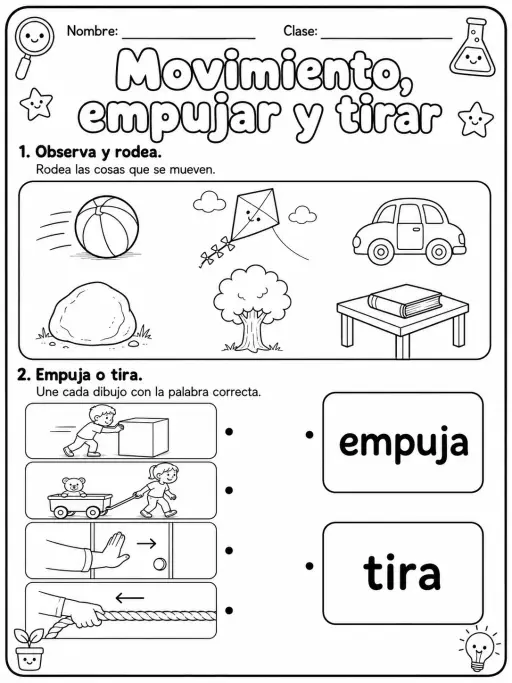 3.º grado - ciencias físicas - Paquete de fichas - Conjunto 3
