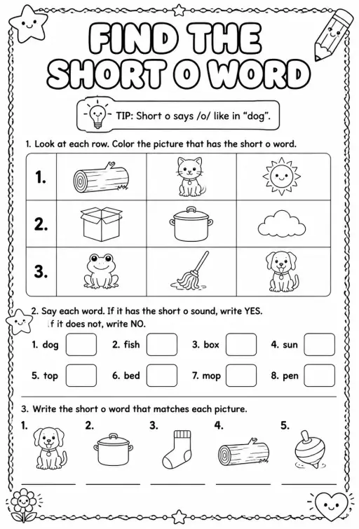 Find the short o word