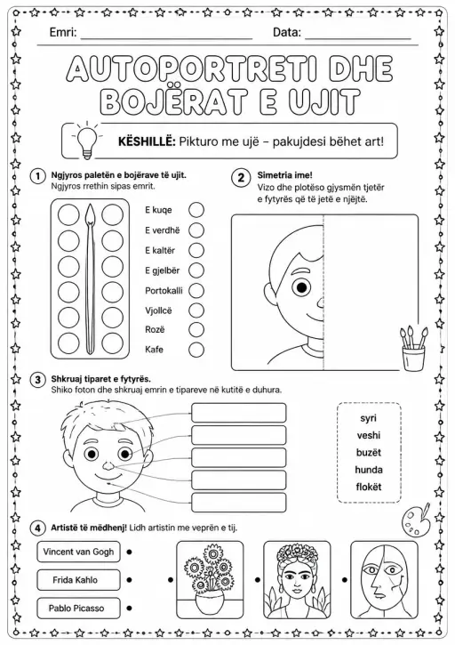Autoportreti dhe bojërat e ujit