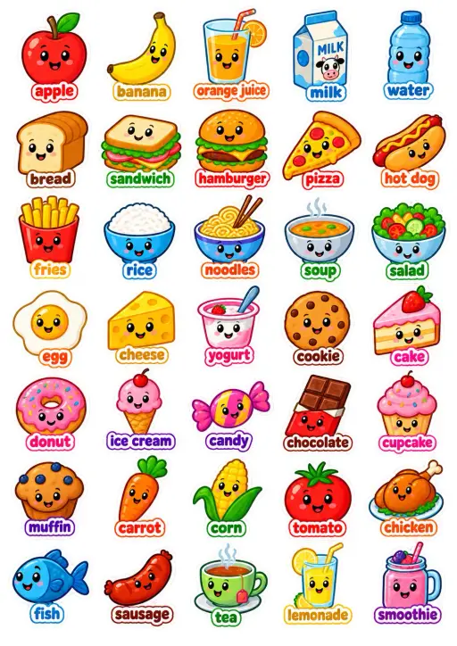 Core Picture Vocabulary Sticker Pack 04