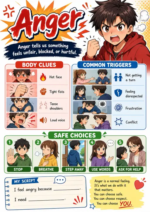 Anger Emotions Infographic