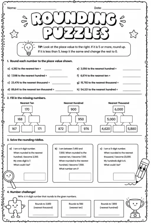 Rounding puzzles