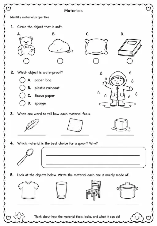 Identify material properties